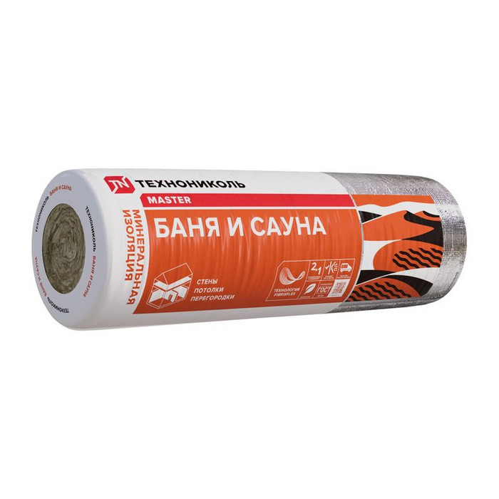 Утеплитель ТЕXНОНИКОЛЬ Баня и сауна, 12500x1200x100